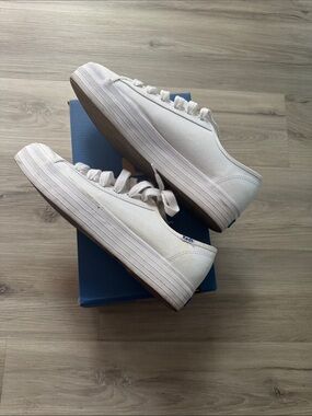 Keds Triple Kick White Canvas Low-Top Sneakers